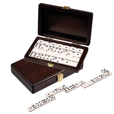 Domino Double 6 houten kist