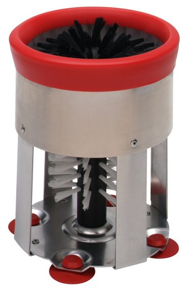 Brosse lave-verres aluminium ronde