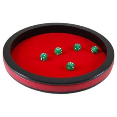 Piste de Dés Ronde 40cm Complète – Rouge