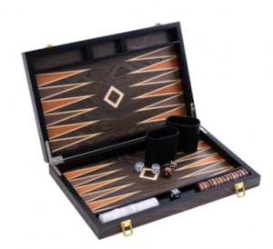 Backgammon Bois d’ébène brune – 38cm x 24cm
