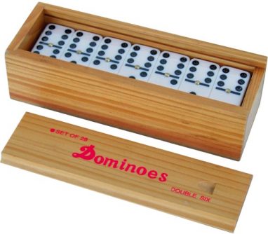 Domino Coffre Bois 28 Large