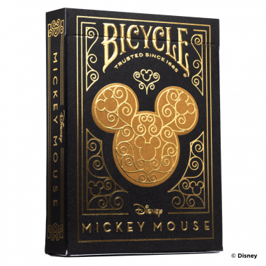 Jeu de Cartes Bicycle Disney Mickey Mouse inspired Black and Gold