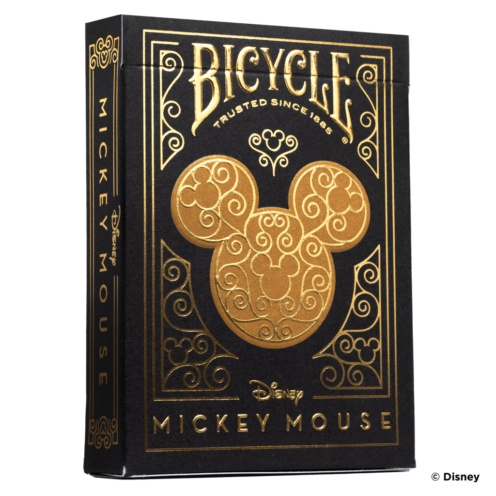 Jeu de Cartes Bicycle Disney Mickey Mouse inspired Black and Gold