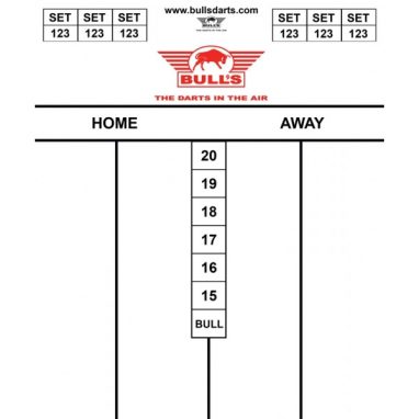 Dart Score Bull’s  35x25cm