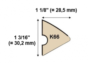 Bande Caoutchouc Triangulaire K66 122 cm