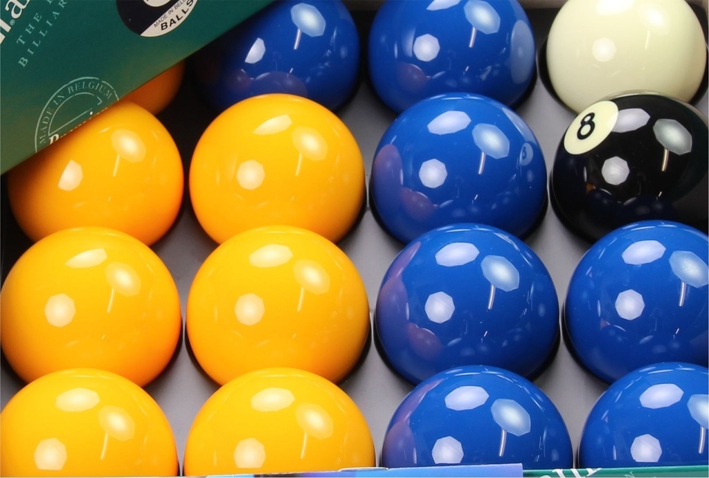 Jeu de Billes Pool 50,8mm bleu/jaune - Image 2