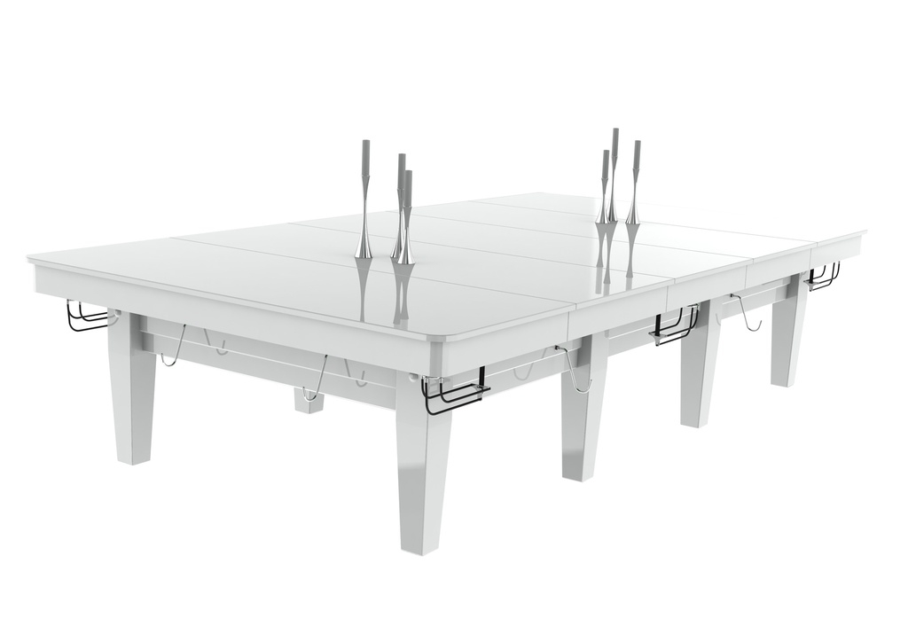 Snooker 12ft Riley Grand Professional - Gloss White - Image 2