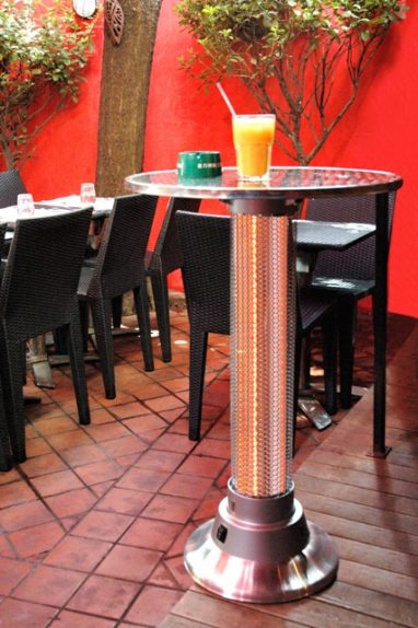 Table haute chauffante