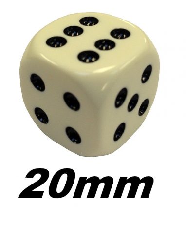 Dé 18mm Couleur Ivoire