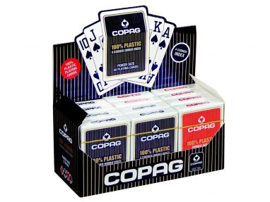 Jeu de Cartes Copag 100% plastic 4 Jumbo Rouge