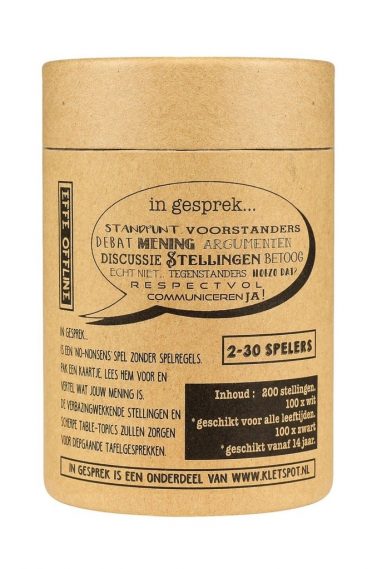 Kletspot – In Gesprek, debat aan tafel