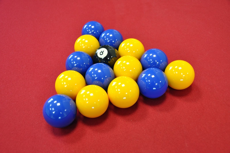 Jeu de Billes Pool 50,8mm bleu/jaune - Image 5