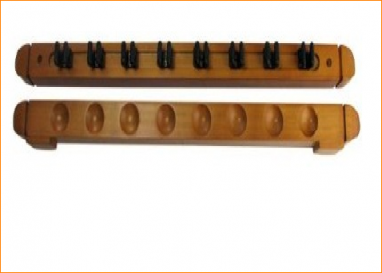 Porte-queue 2pcs mural – 8 queues érable