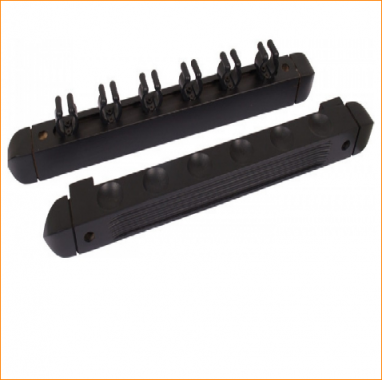 Porte-queue 2pcs – 6 queues Noir