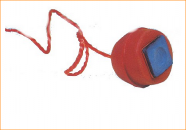 Etui de craie caoutch.à corde