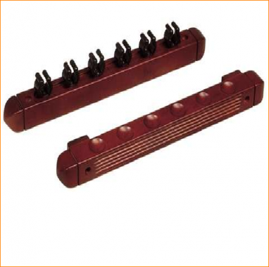 Porte-queue 2pcs – 6 queues Acajou