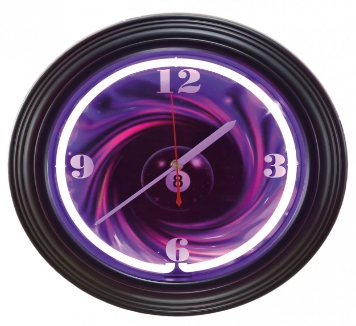 Horloge Neon 8-Ball