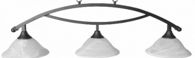 Abat-Jour 3-Cloches Métal/Verre