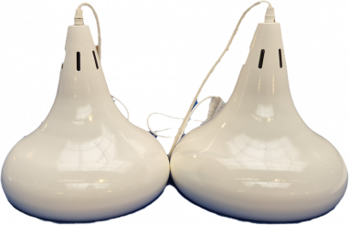 Abat-jour métal blanche Cloche