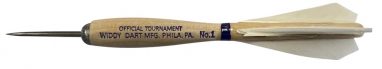 Fléchettes Belges en bois Widdy No.1 Official Tournament Darts blanc