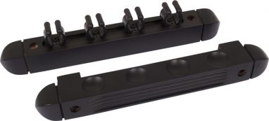 Porte-queue 2pcs – 4 queues Noir