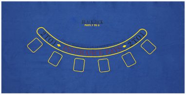 Tapis de Black Jack 180x90cm Bleu