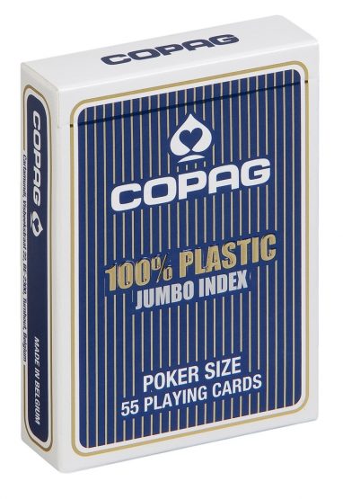 Jeu de Cartes Copag 100% plastic Jumbo Bleu
