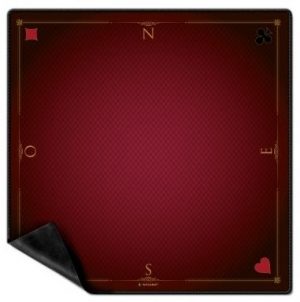 Tapis de Cartes Prestige Anti-glissant 60 x 60cm rouge