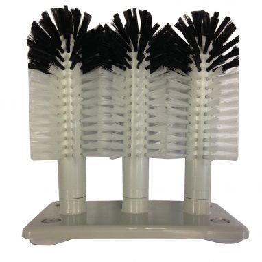 Rince-verre 3 brosses gris