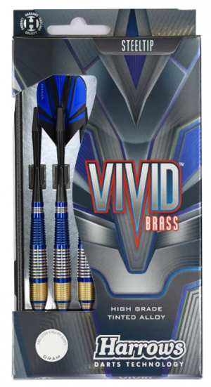 Fléchettes Harrows Vivid Brass Bleu
