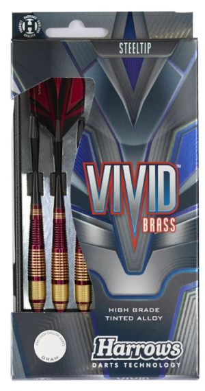Fléchettes Harrows Vivid Brass Rouge