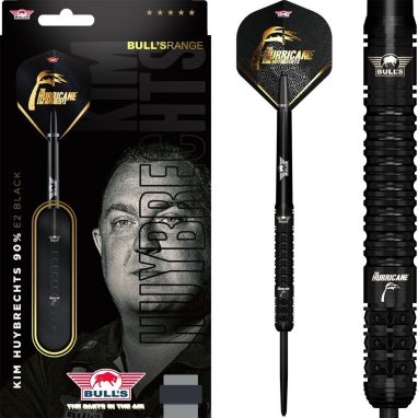 Fléchettes Bull&rsquo;s Kim Huybrechts E2 Full Black 90% Tungsten